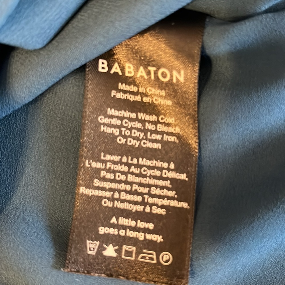 Babaton Teal Blue Satin Camisole - Picture 5 of 7